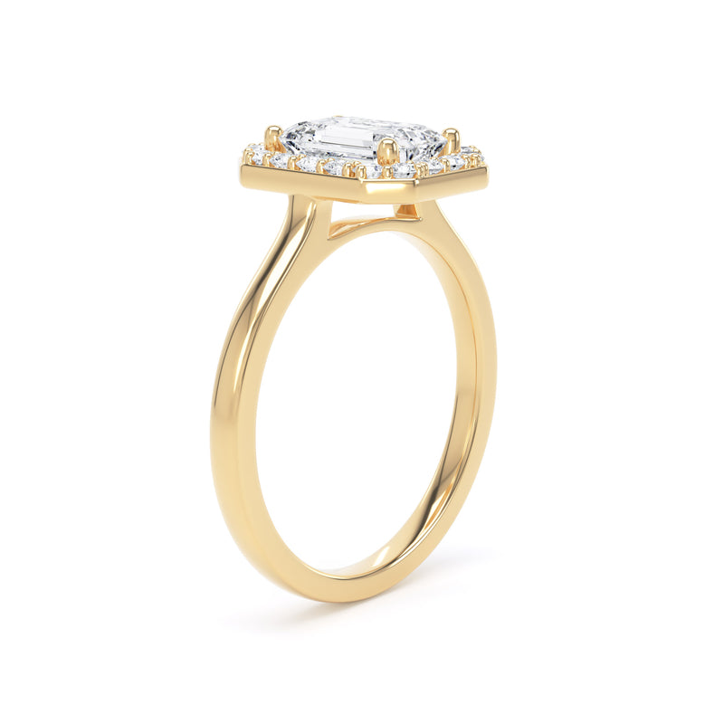1.48ct Emerald Lab Grown Certified Diamond Cluster Ring (Ehp01-pt)
