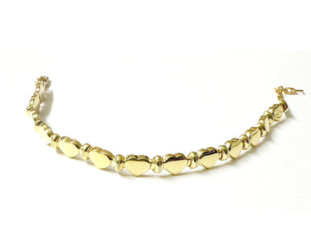Silver Gold Plated Heart Bracelet (128)