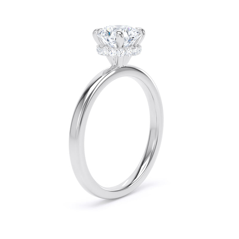 1.10ct Halo Set Brilliant Lab Grown Diamond Solitaire Ring (Rps01)