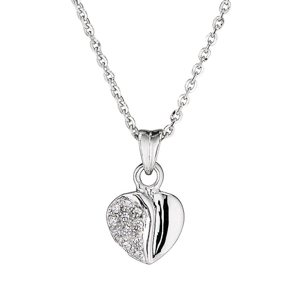 Perfection Siver Heart Shape Pendant & Chain