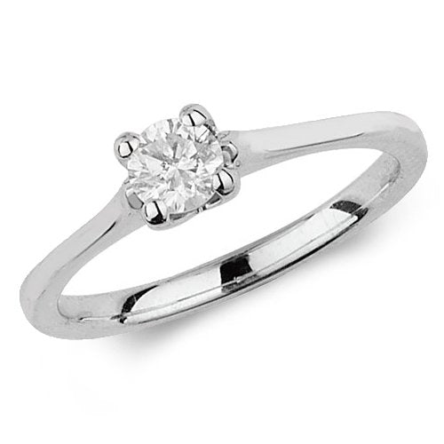 .33ct Round Diamond Solitaire Ring (375r)