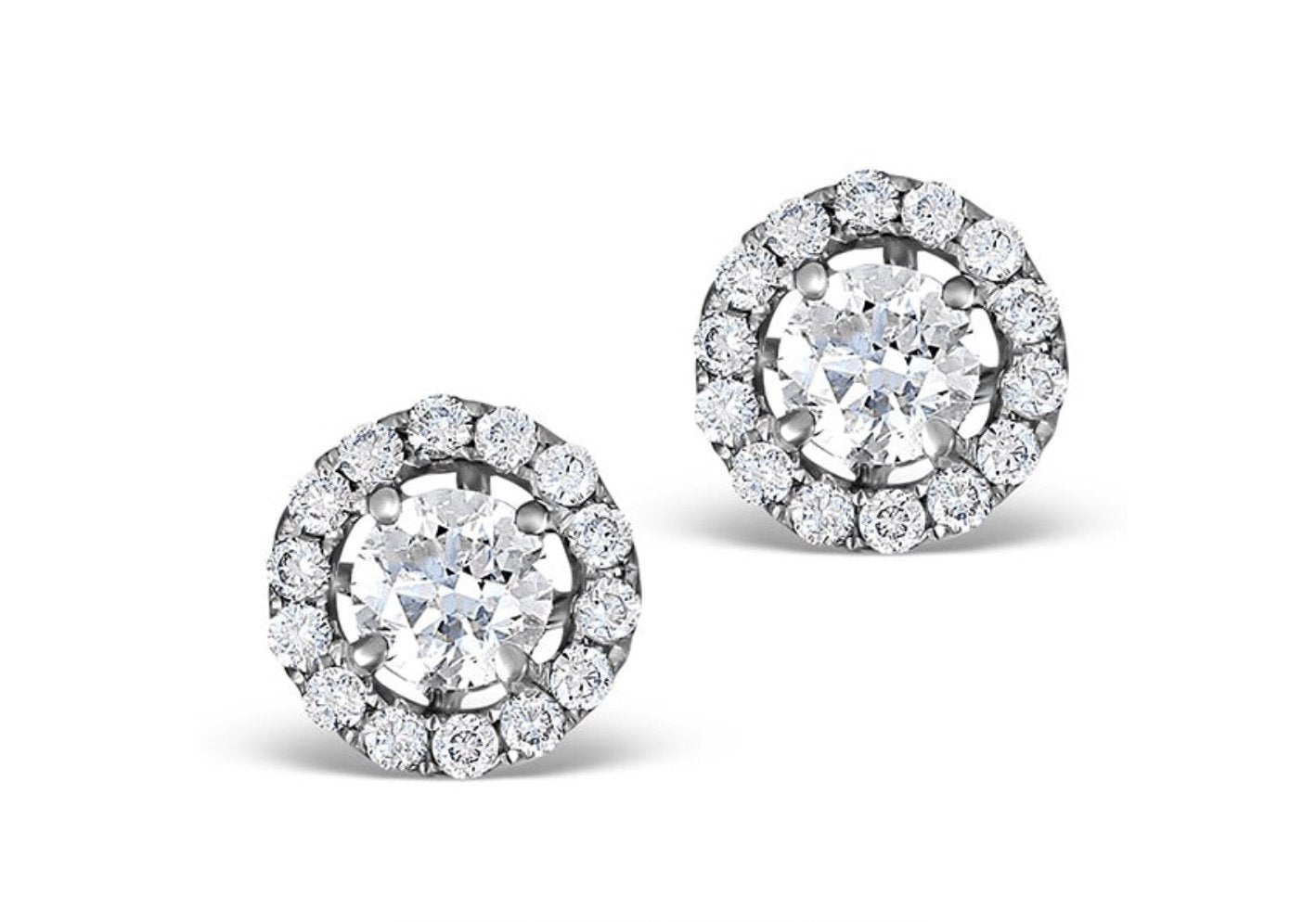 .50ct Brilliant Cut Diamond Cluster Earrings
