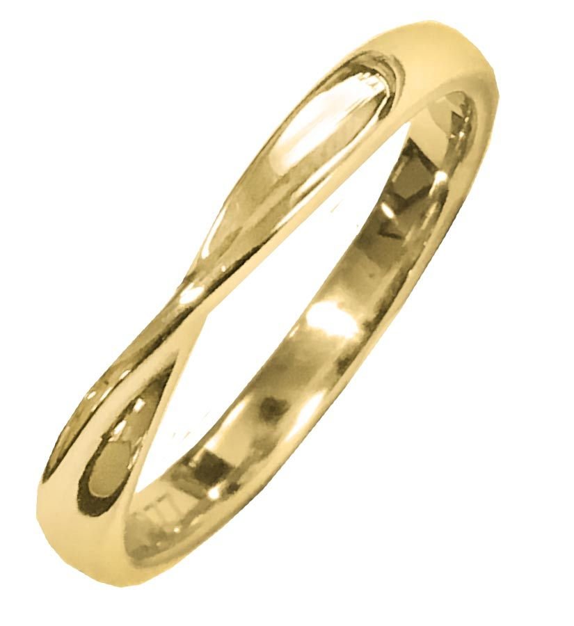 9ct Crossover Shaped Wedding Ring