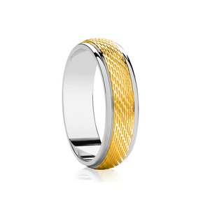 Argentium & 9ct Gold 5mm Wedding Ring