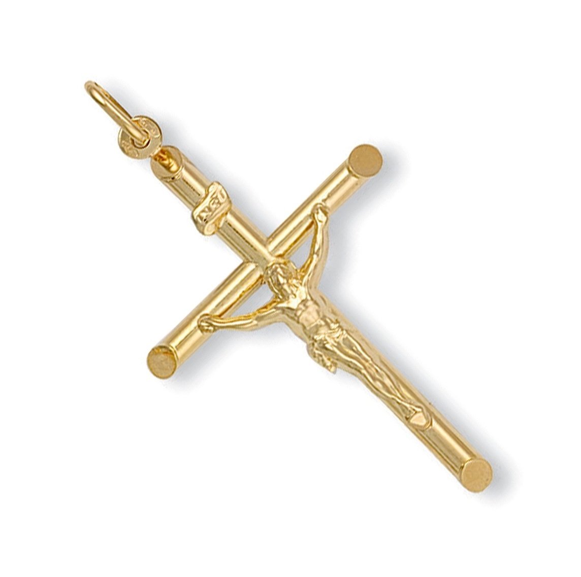 9ct Gold Tubular Crucifix