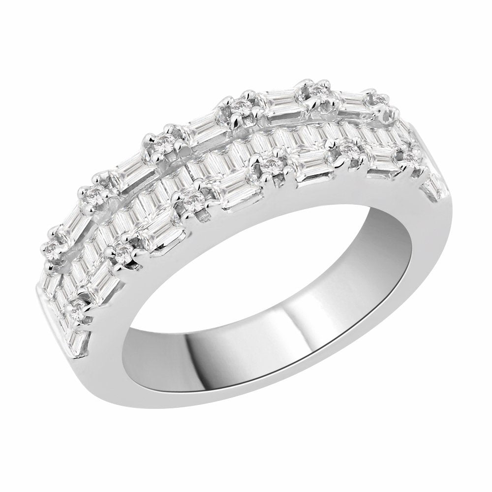 1.00ct Baguette & Brilliant Diamond Ring
