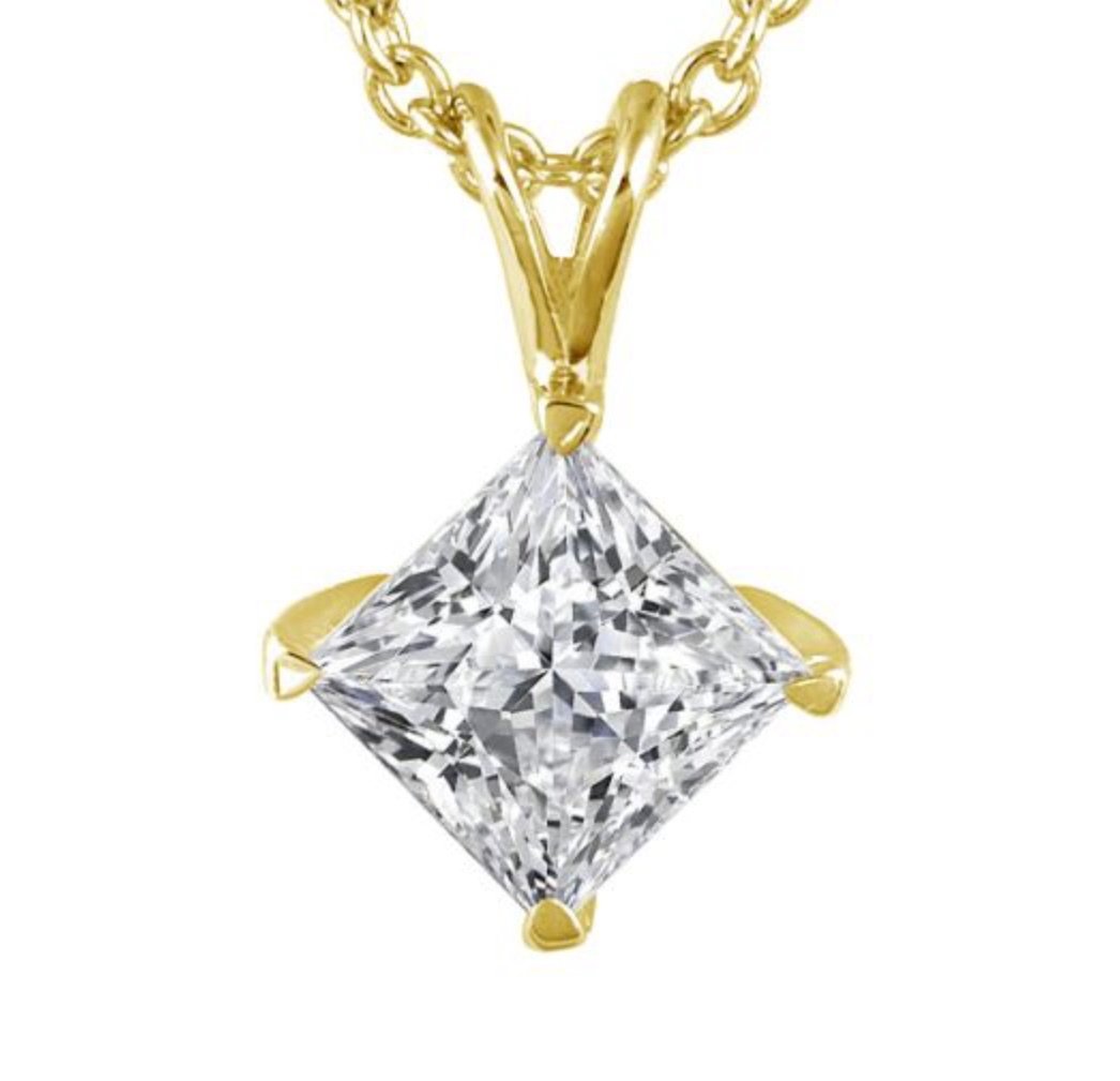 .25ct Princess Cut Diamond Pendant
