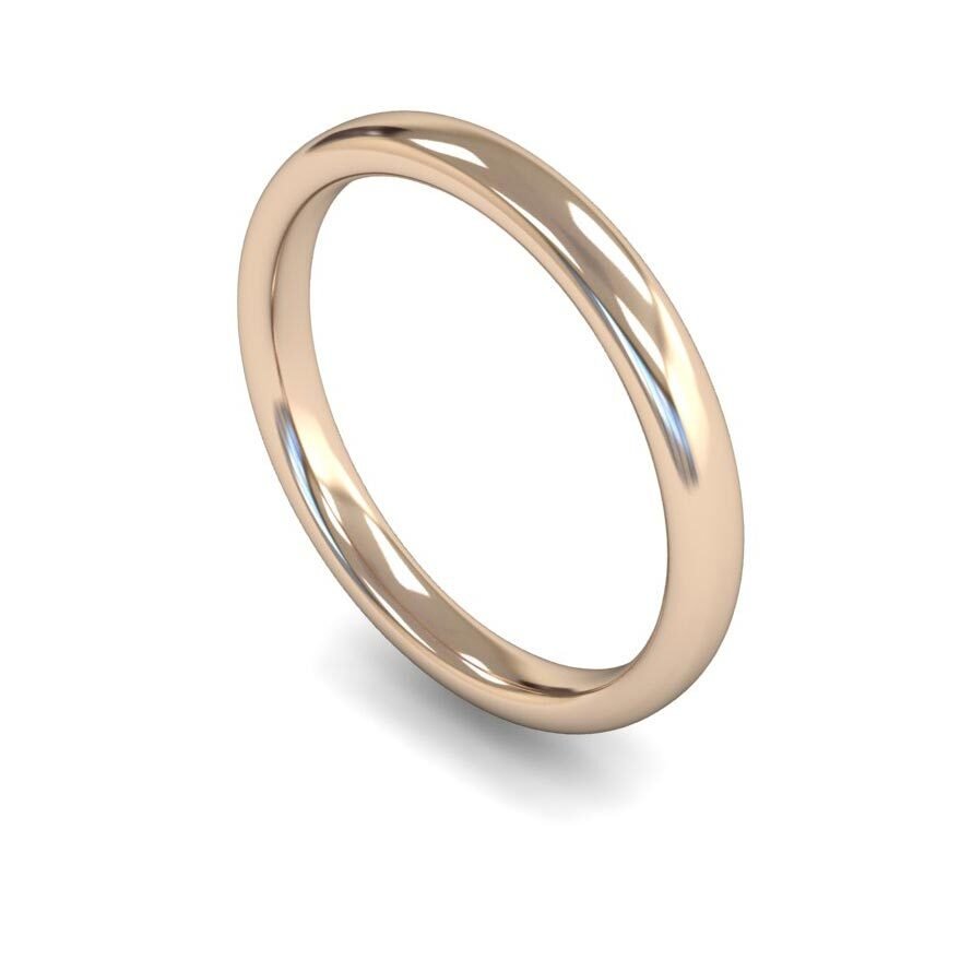 9ct 2.5mm Medium Soft Court Wedding Ring