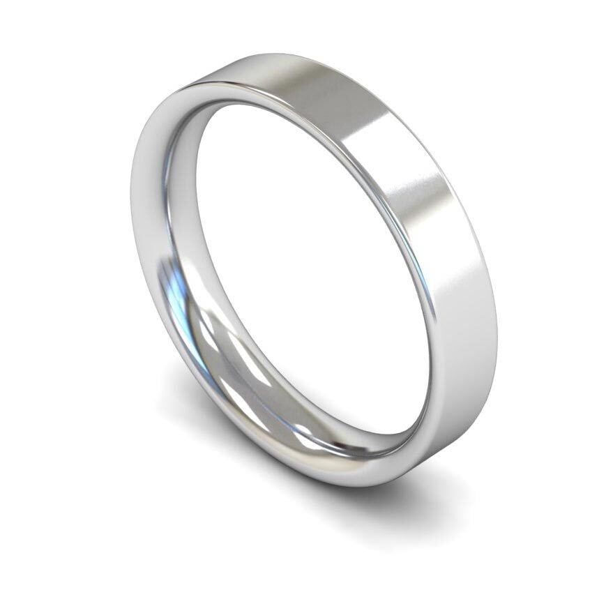 9ct 4mm Medium Flat Court Wedding Ring (4Lme-9w)