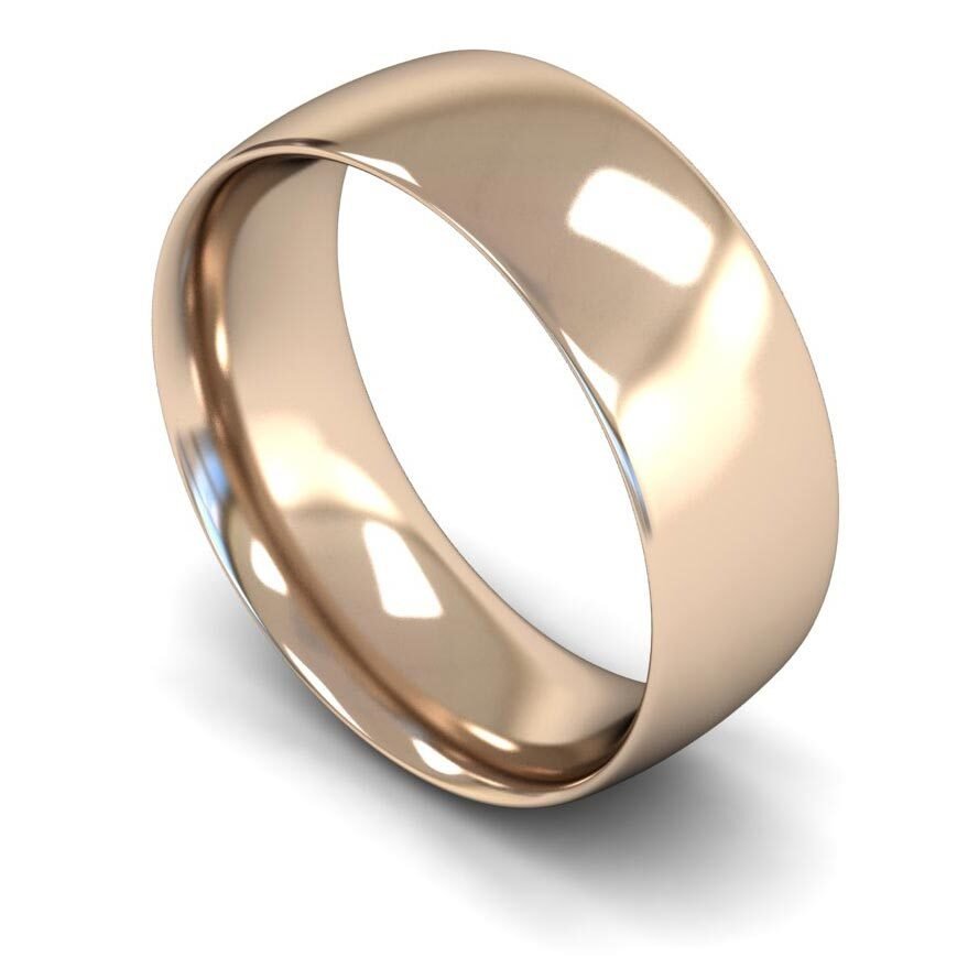 9ct 8mm Medium Court Wedding Ring