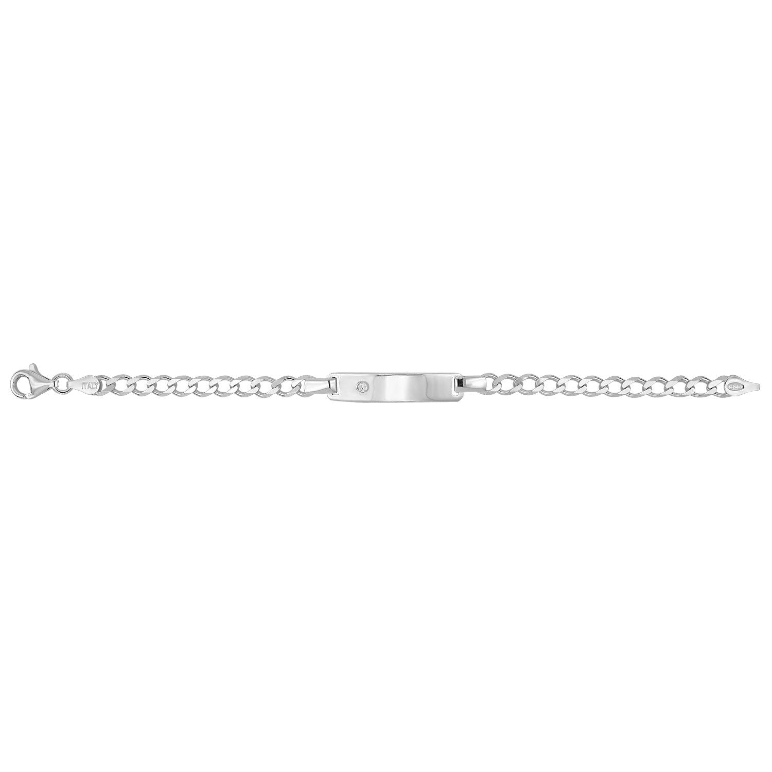 Silver ID Curb Baby Bracelet (G2227-06)