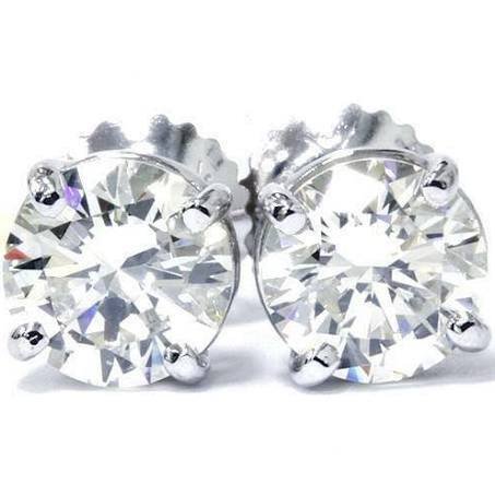 1.97ct Brilliant Cut Diamond Stud Earrings