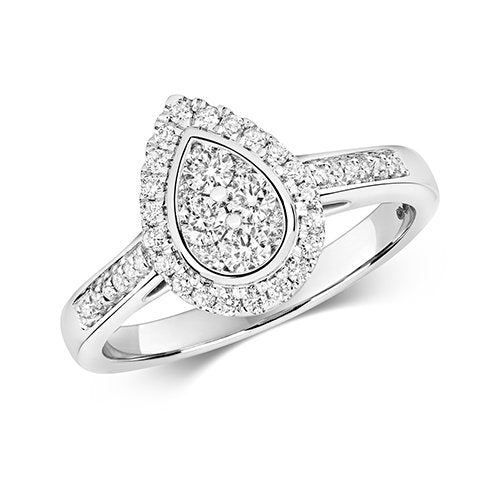 .50ct Pear Shape Diamond Halo Ring