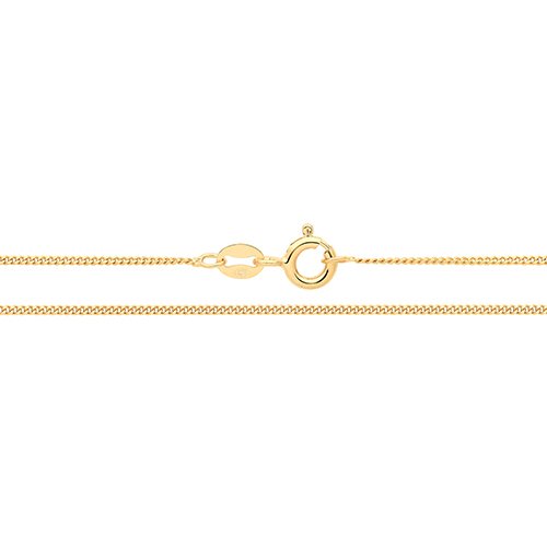 Silver Yellow Gold Plated Fine Curb Chain (G1039y)
