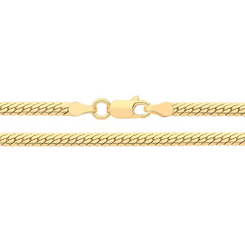 Silver Gold Plated D Shape Snake Chain (G1387y)